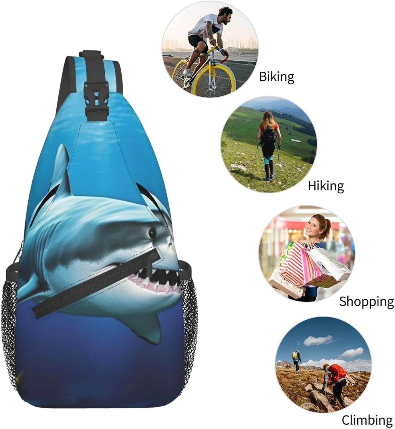 Crossbody Bags for Women Men Trendy Sling Bag Casual Chest Bag Halloween Night Sky Shoulder Bag for Travel Sport
