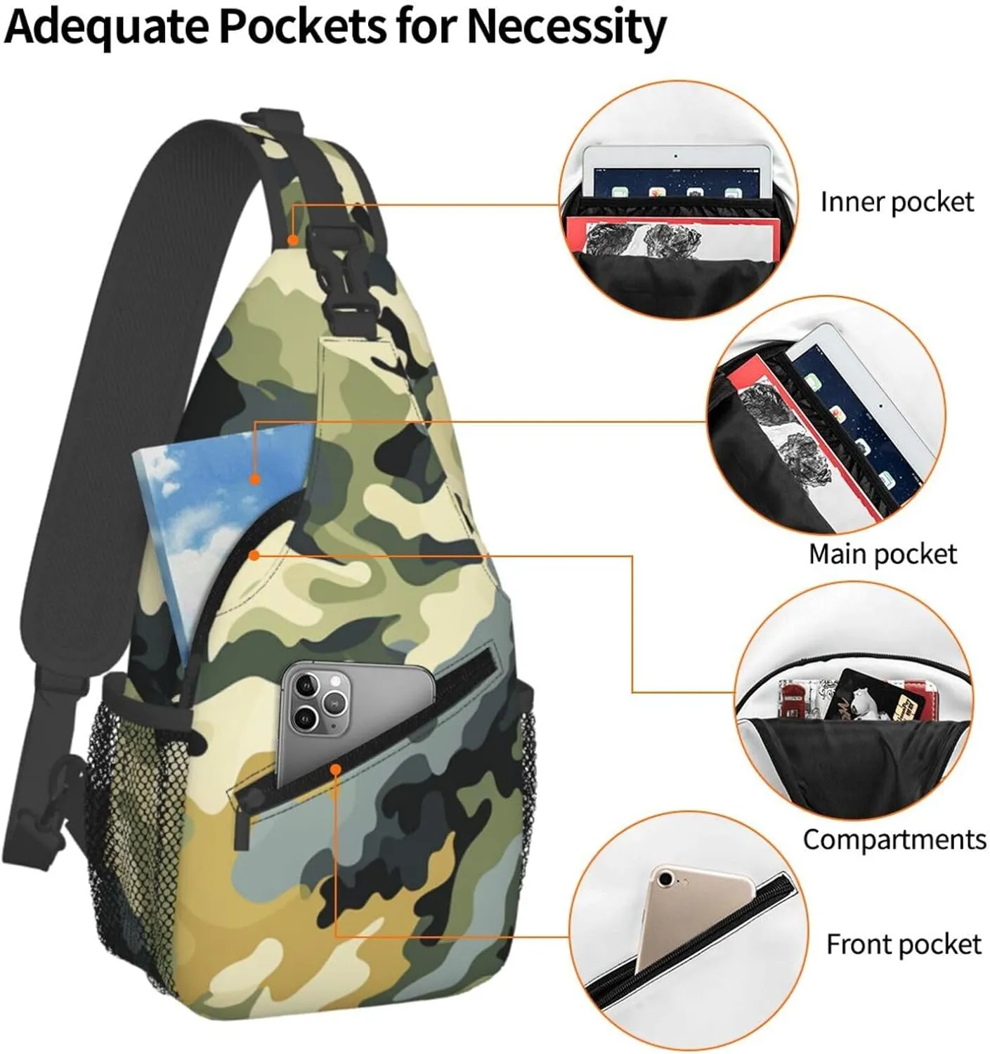 Crossbody Bags for Women Men Trendy Sling Bag Casual Chest Bag Heart Shape and Bunny Shoulder Bag for Travel Sport