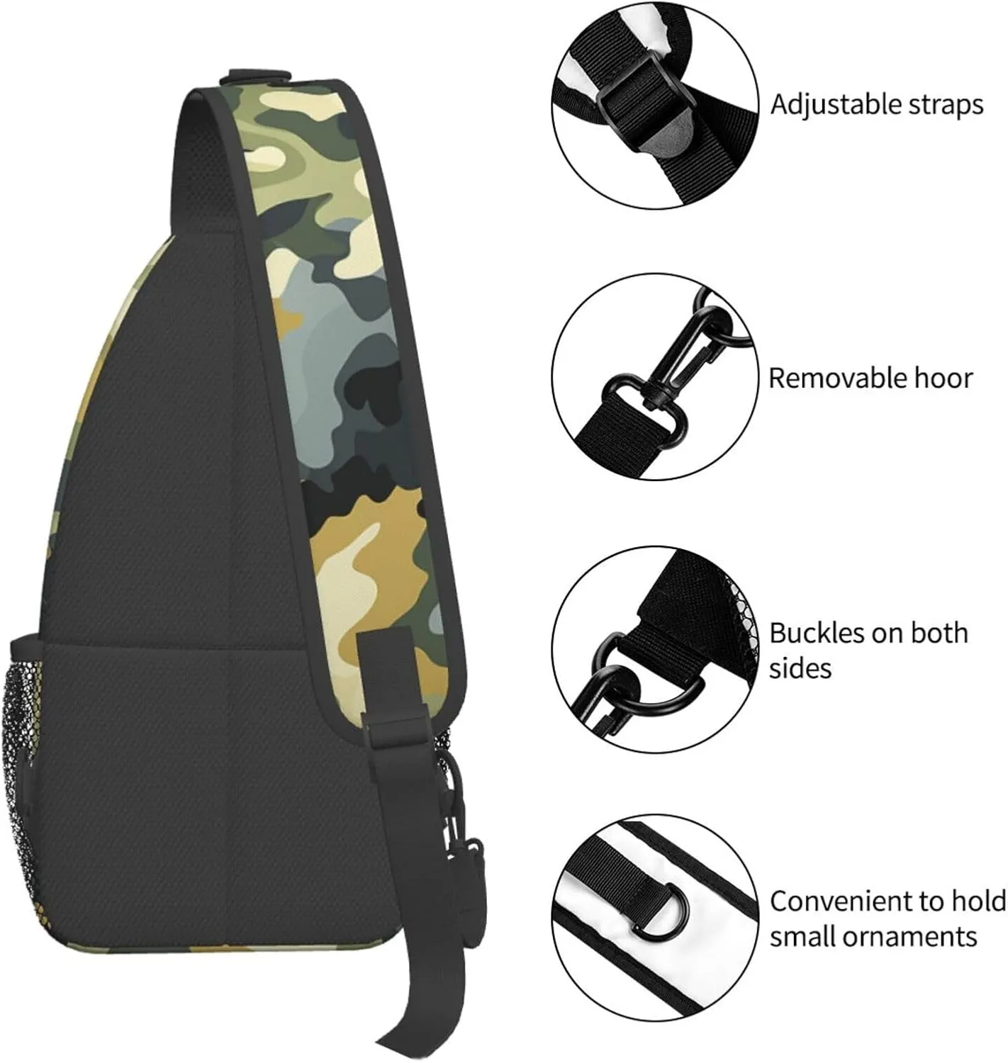 Crossbody Bags for Women Men Trendy Sling Bag Casual Chest Bag Heart Shape and Bunny Shoulder Bag for Travel Sport