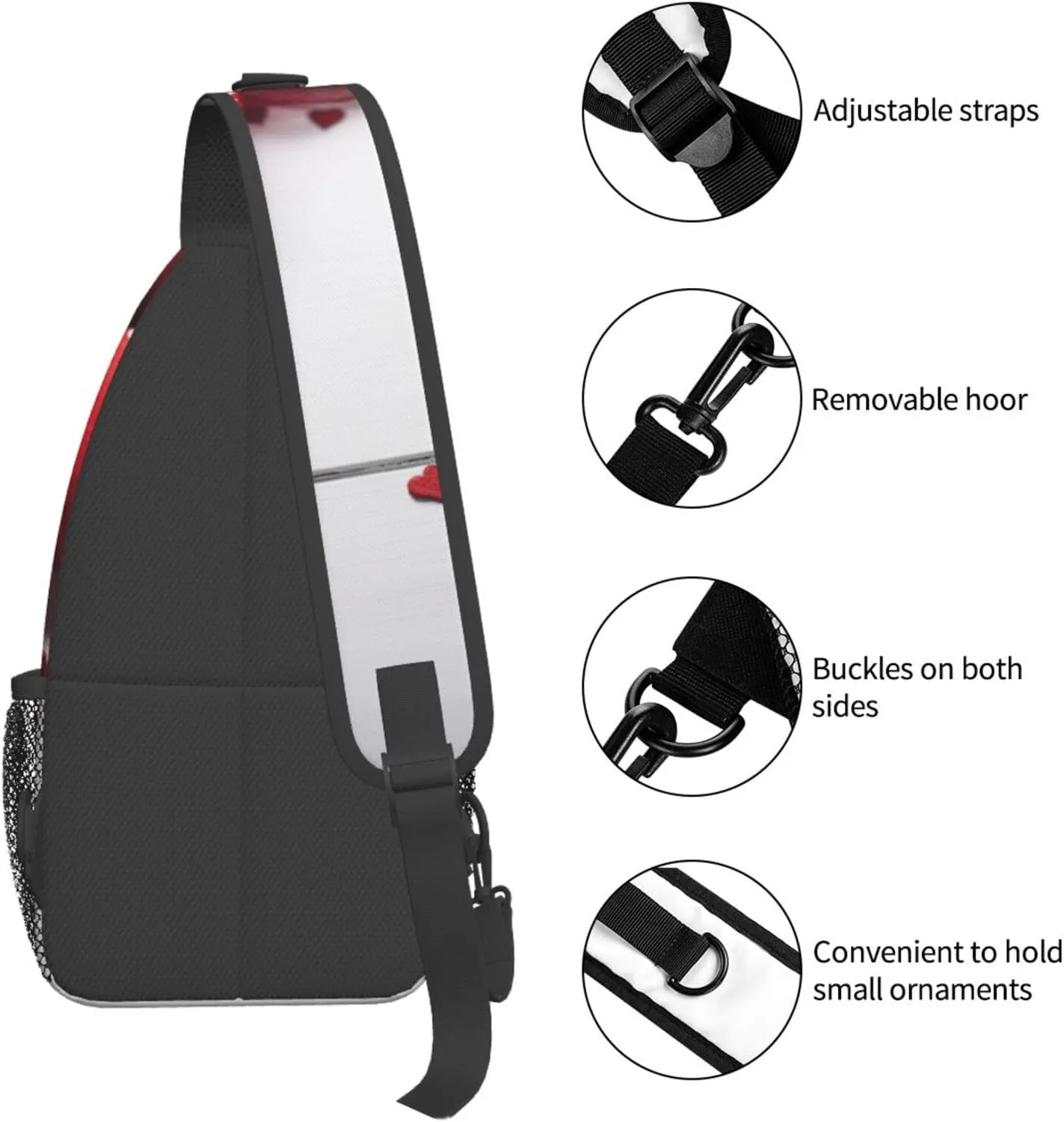 Crossbody Bags for Women Men Trendy Sling Bag Casual Chest Bag Heron Shoulder Bag for Travel Sport