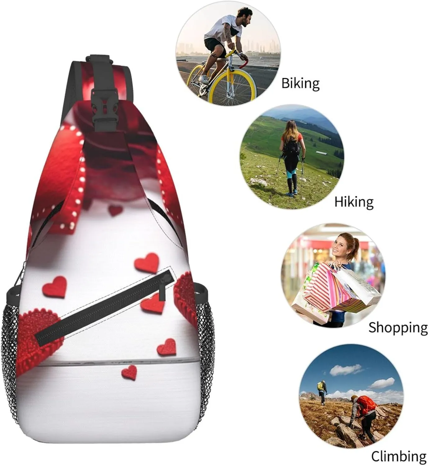 Crossbody Bags for Women Men Trendy Sling Bag Casual Chest Bag Heron Shoulder Bag for Travel Sport