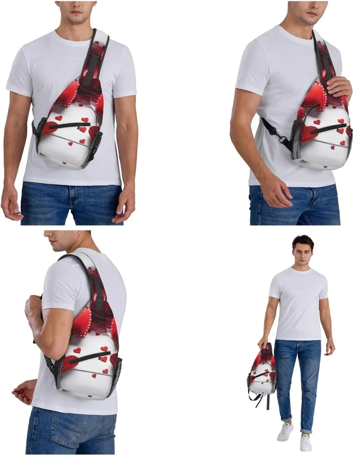 Crossbody Bags for Women Men Trendy Sling Bag Casual Chest Bag Heron Shoulder Bag for Travel Sport