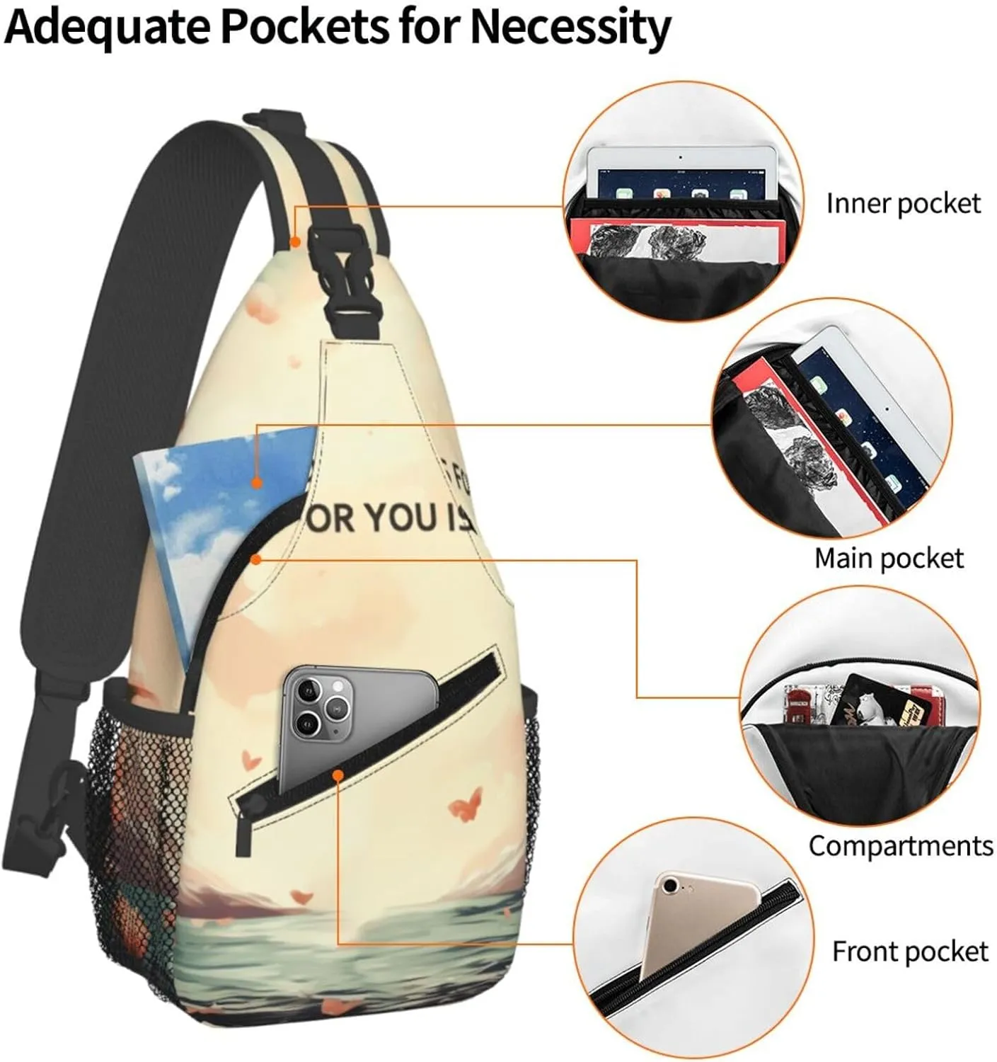 Crossbody Bags for Women Men Trendy Sling Bag Casual Chest Bag Mexican Folk Art Patterns Shoulder Bag for Travel Sport