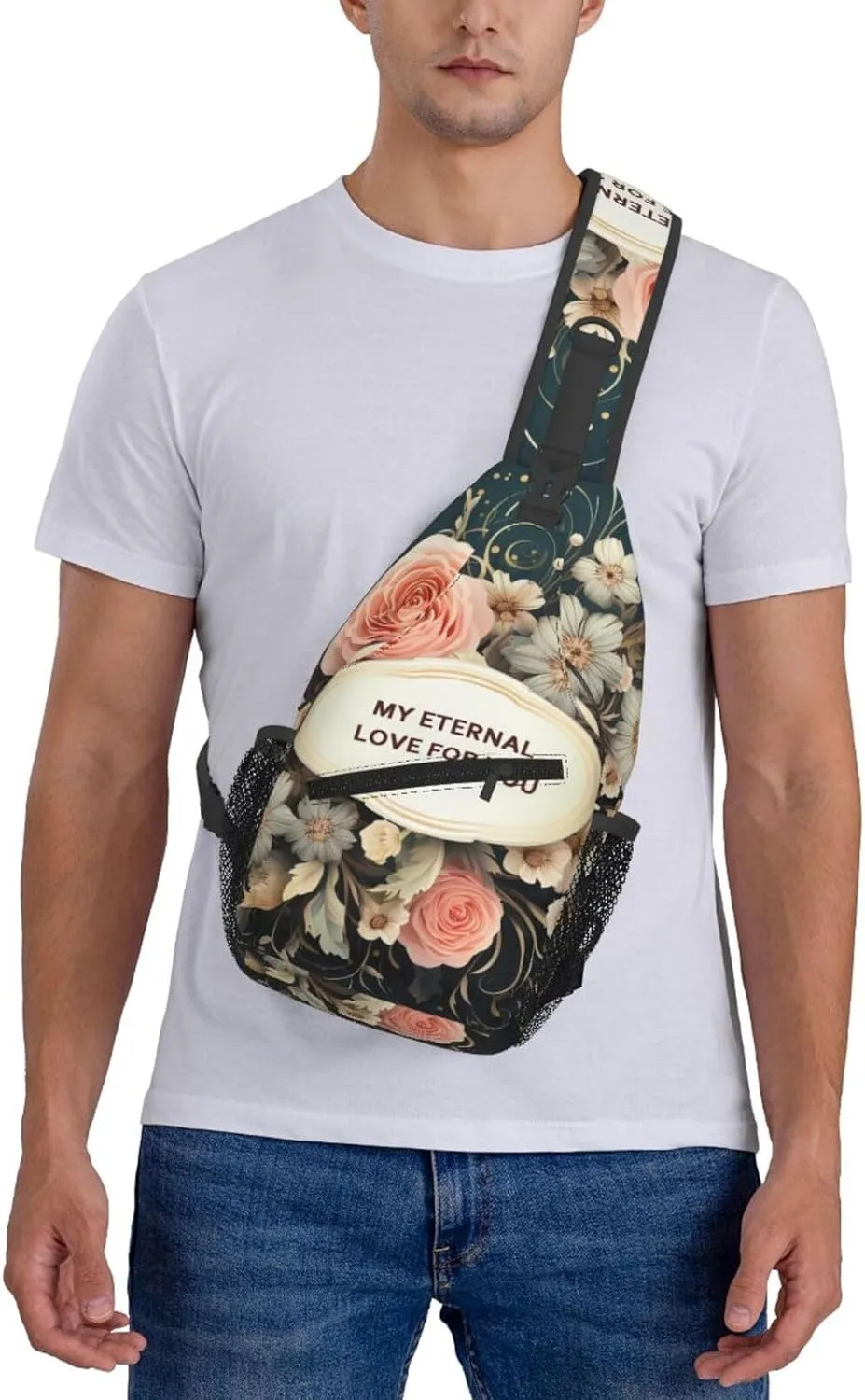 Crossbody Bags for Women Men Trendy Sling Bag Casual Chest Bag Mexican Folk Art Patterns Shoulder Bag for Travel Sport
