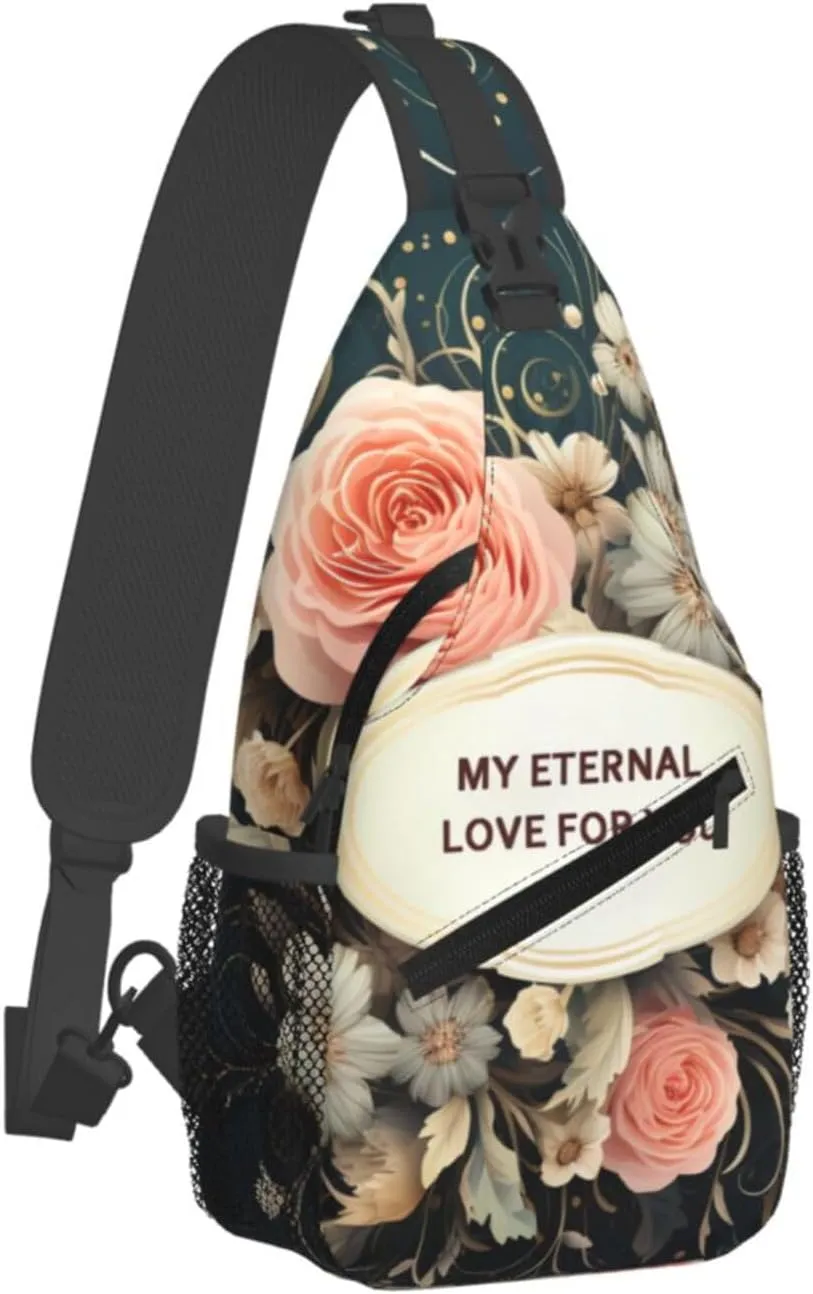 Crossbody Bags for Women Men Trendy Sling Bag Casual Chest Bag Mexican Folk Art Patterns Shoulder Bag for Travel Sport