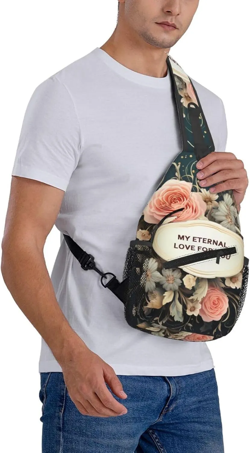 Crossbody Bags for Women Men Trendy Sling Bag Casual Chest Bag Mexican Folk Art Patterns Shoulder Bag for Travel Sport