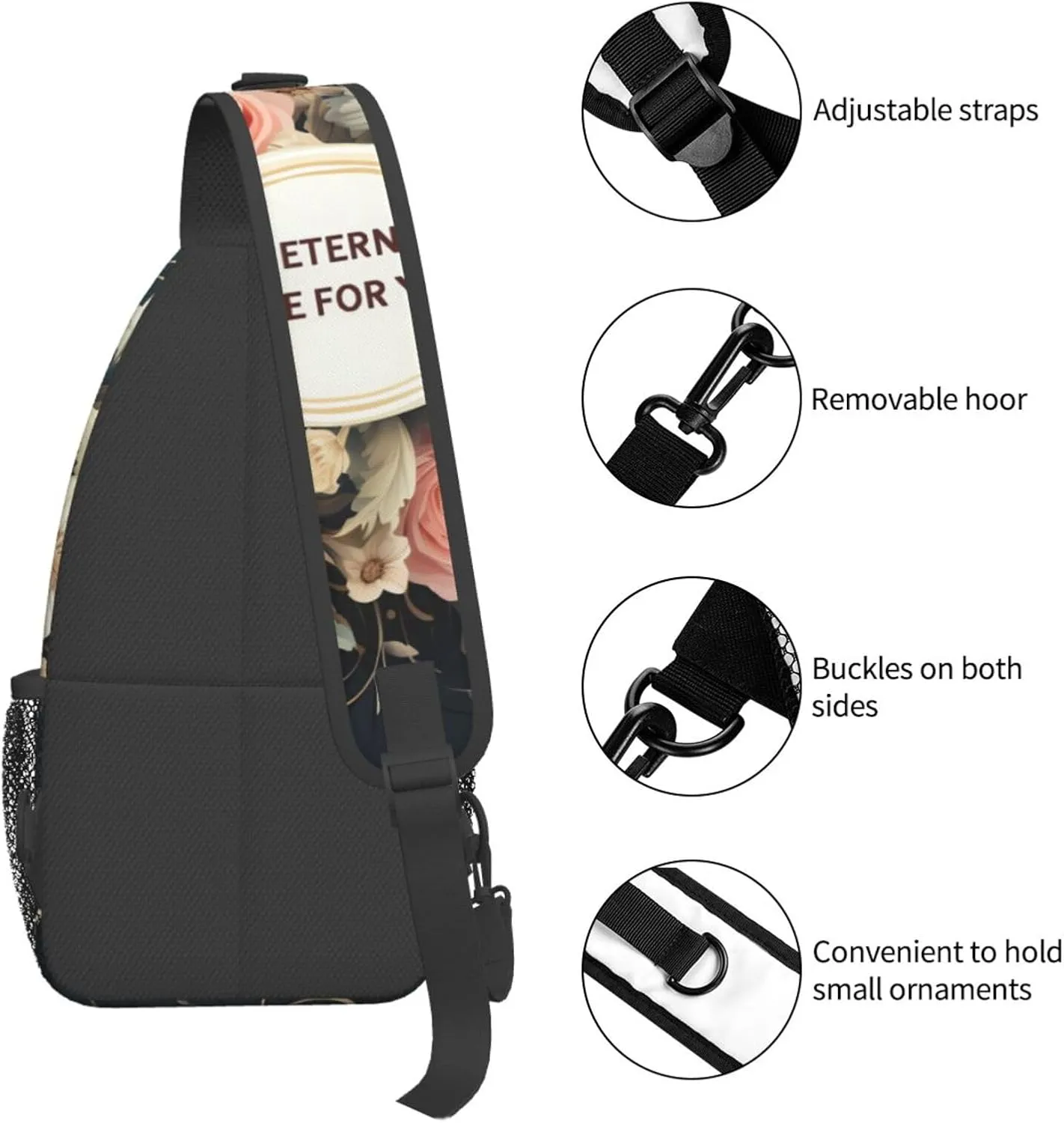 Crossbody Bags for Women Men Trendy Sling Bag Casual Chest Bag Mexican Folk Art Patterns Shoulder Bag for Travel Sport