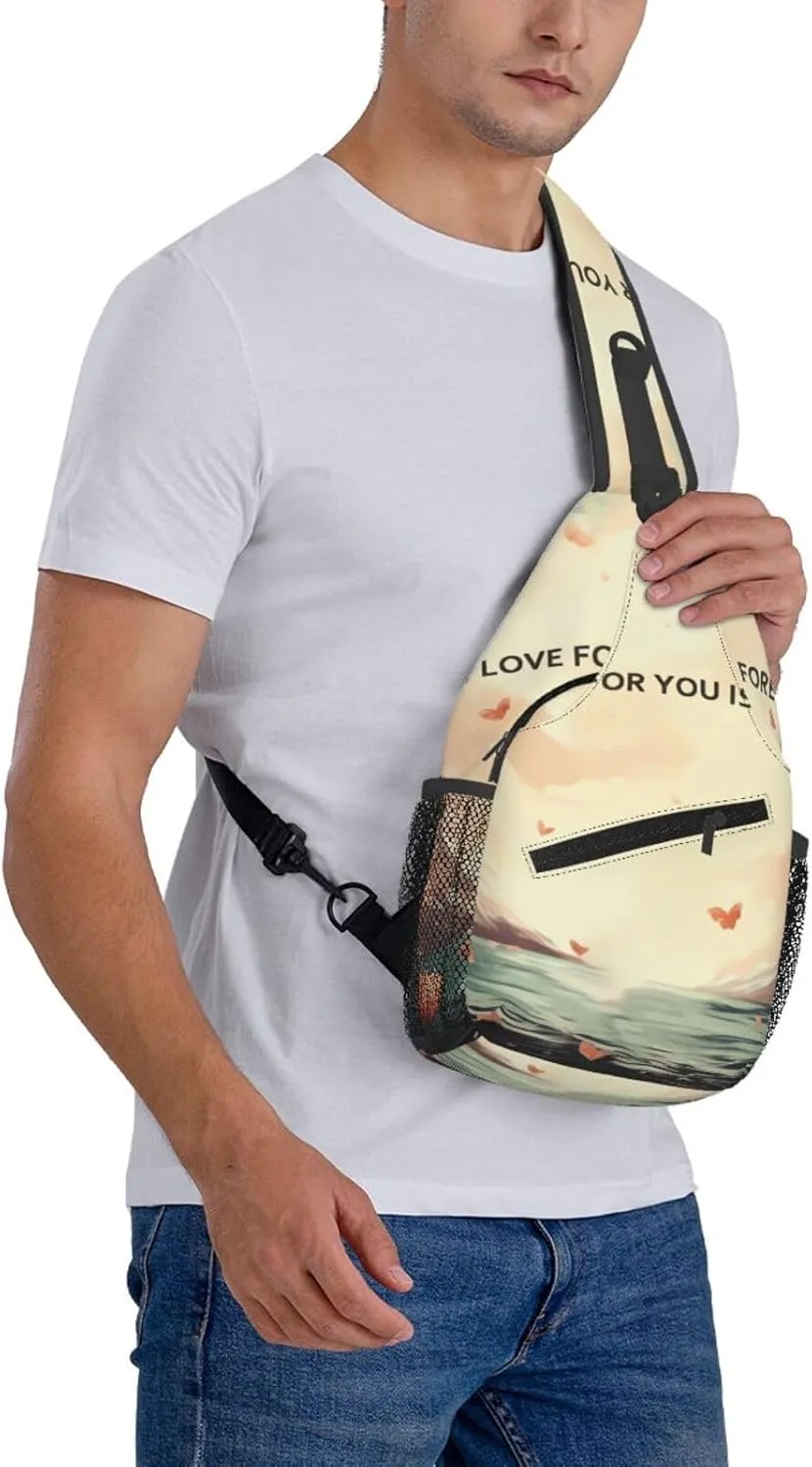 Crossbody Bags for Women Men Trendy Sling Bag Casual Chest Bag Mexican Folk Art Patterns Shoulder Bag for Travel Sport