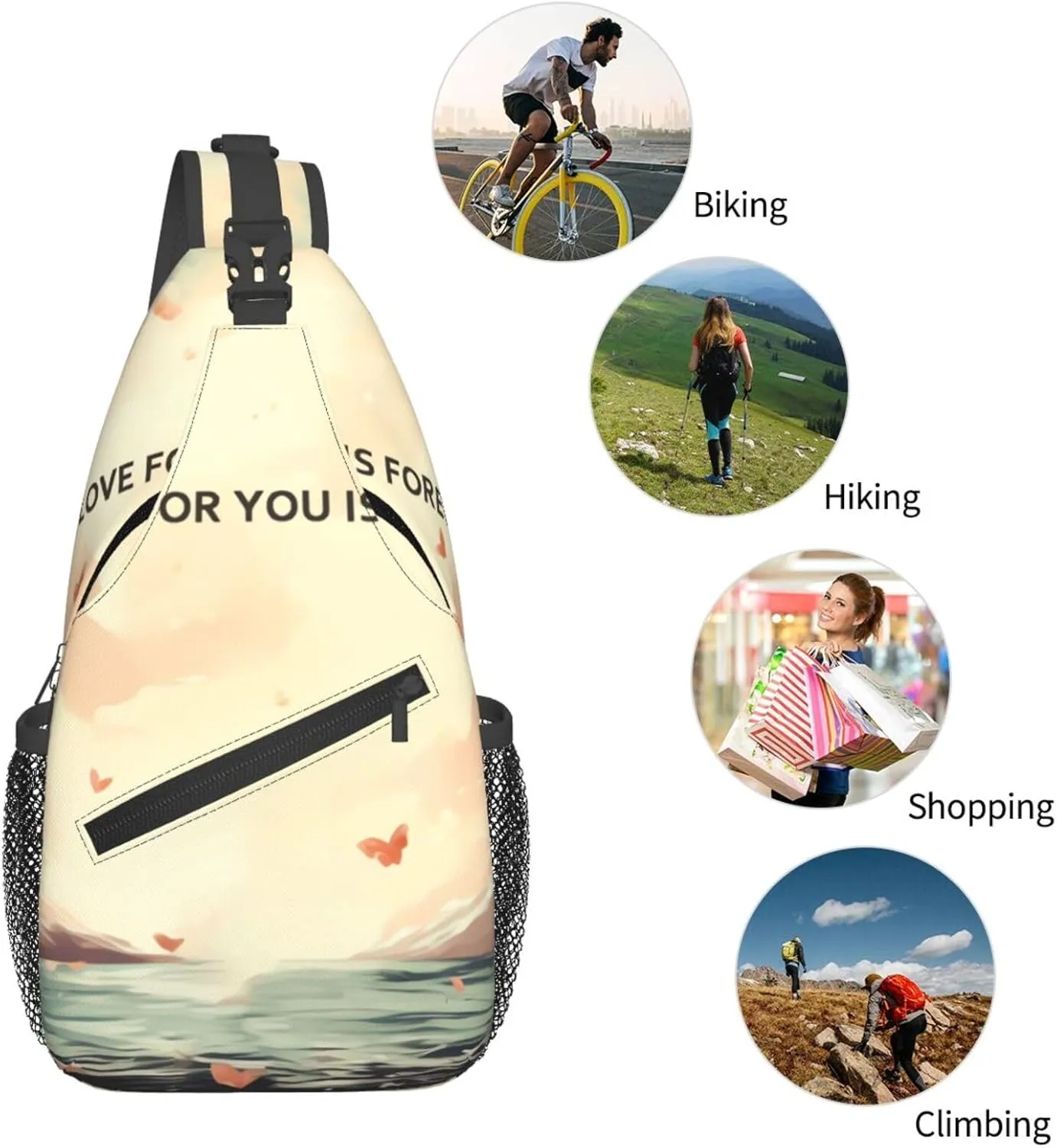 Crossbody Bags for Women Men Trendy Sling Bag Casual Chest Bag Mexican Folk Art Patterns Shoulder Bag for Travel Sport