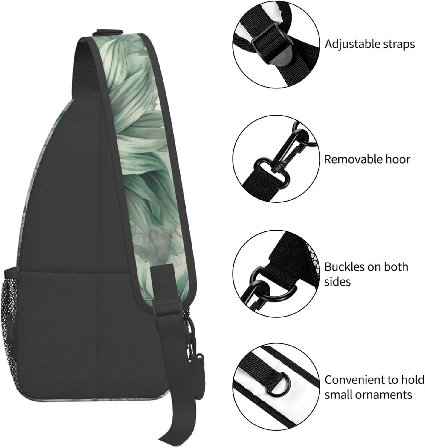 Crossbody Bags for Women Men Trendy Sling Bag Casual Chest Bag Polka Dot Sweater Dog Shoulder Bag for Travel Sport