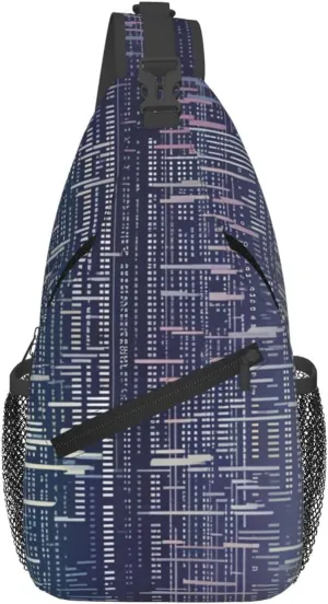 Crossbody Bags for Women Men Trendy Sling Bag Casual Chest Bag Polka Dot Sweater Dog Shoulder Bag for Travel Sport