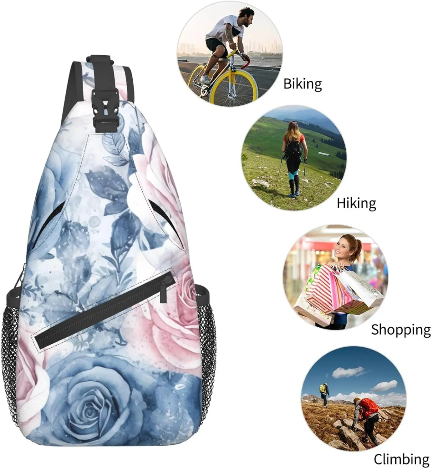 Crossbody Bags for Women Men Trendy Sling Bag Casual Chest Bag Yellow Pattern Shoulder Bag for Travel Sport