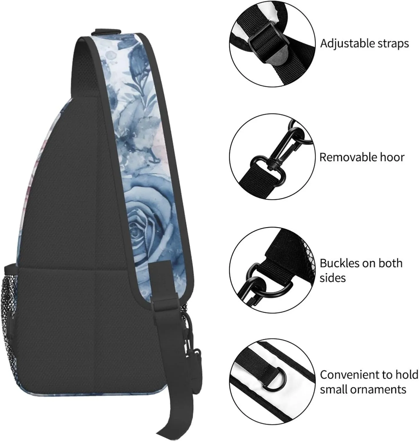 Crossbody Bags for Women Men Trendy Sling Bag Casual Chest Bag Yellow Pattern Shoulder Bag for Travel Sport