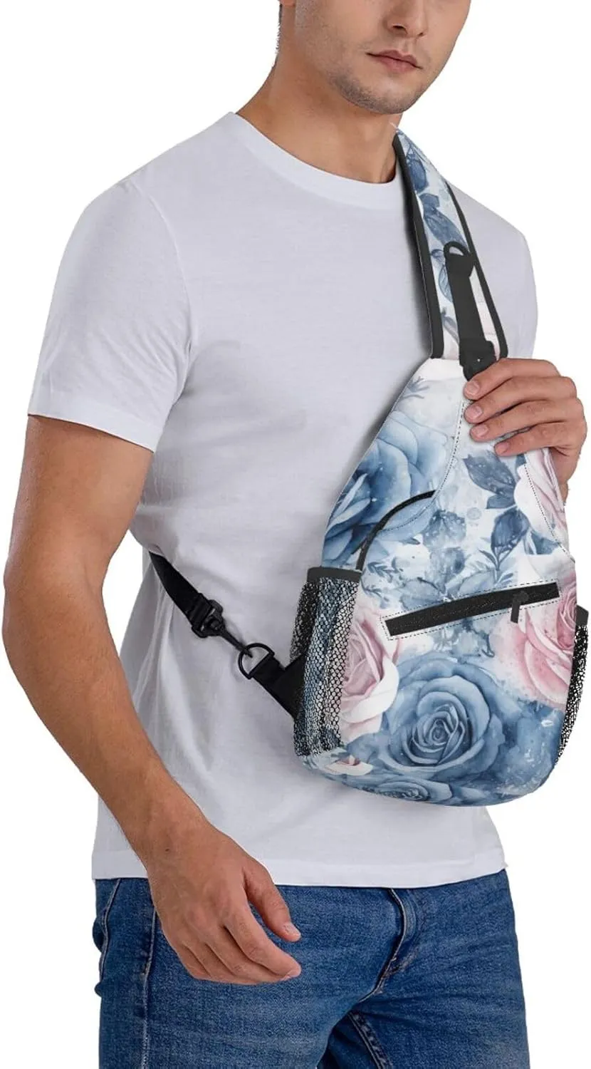Crossbody Bags for Women Men Trendy Sling Bag Casual Chest Bag Yellow Pattern Shoulder Bag for Travel Sport