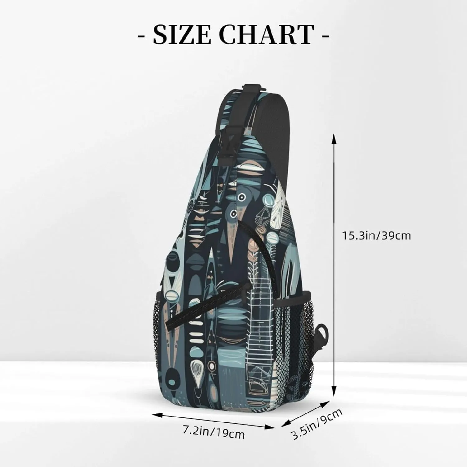 Crossbody Bags for Women Men Trendy Sling Bag Casual Chest Bag Yellow Pattern Shoulder Bag for Travel Sport