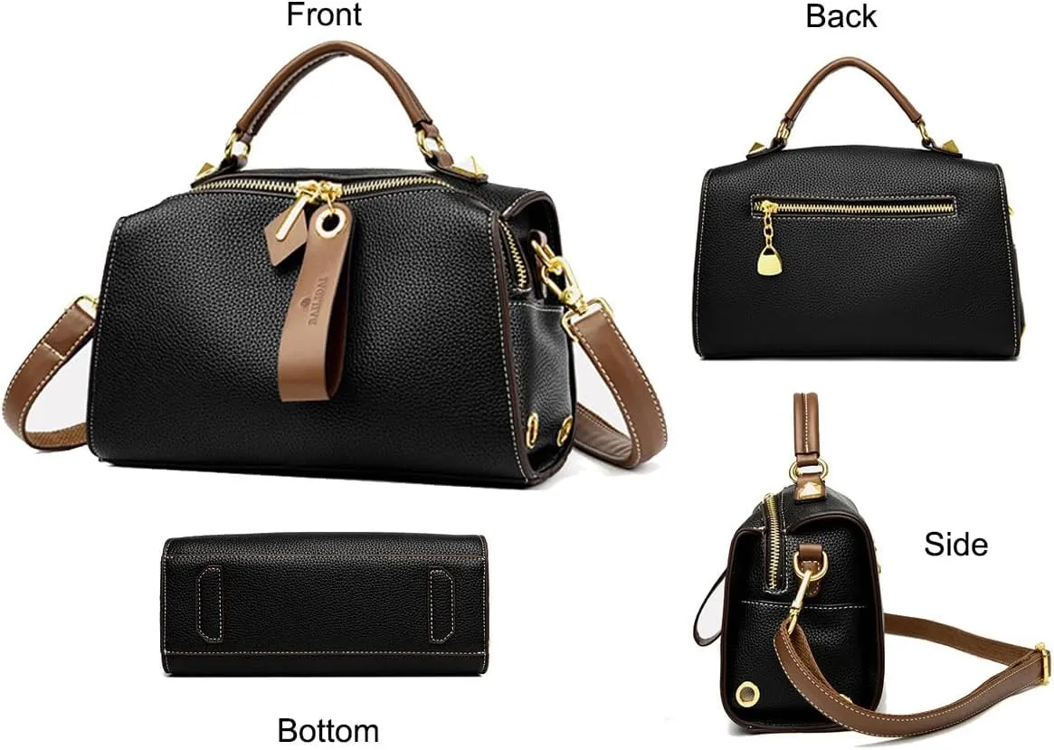 Crossbody Bags for Women Shoulder Handbags Dual Straps, Dual Directional Zipper Closure, Medium Size in 4 Colors