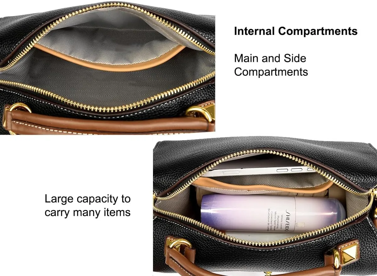 Crossbody Bags for Women Shoulder Handbags Dual Straps, Dual Directional Zipper Closure, Medium Size in 4 Colors