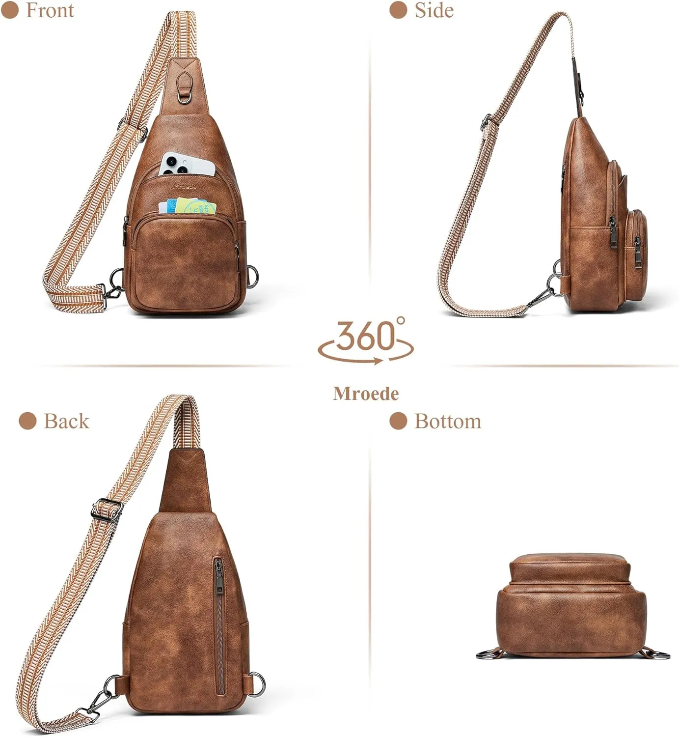 Crossbody Bags for Women Sling Bag Fanny Pack Casual Daypacks Small Backpack Chest Travel Purse Anti Theft