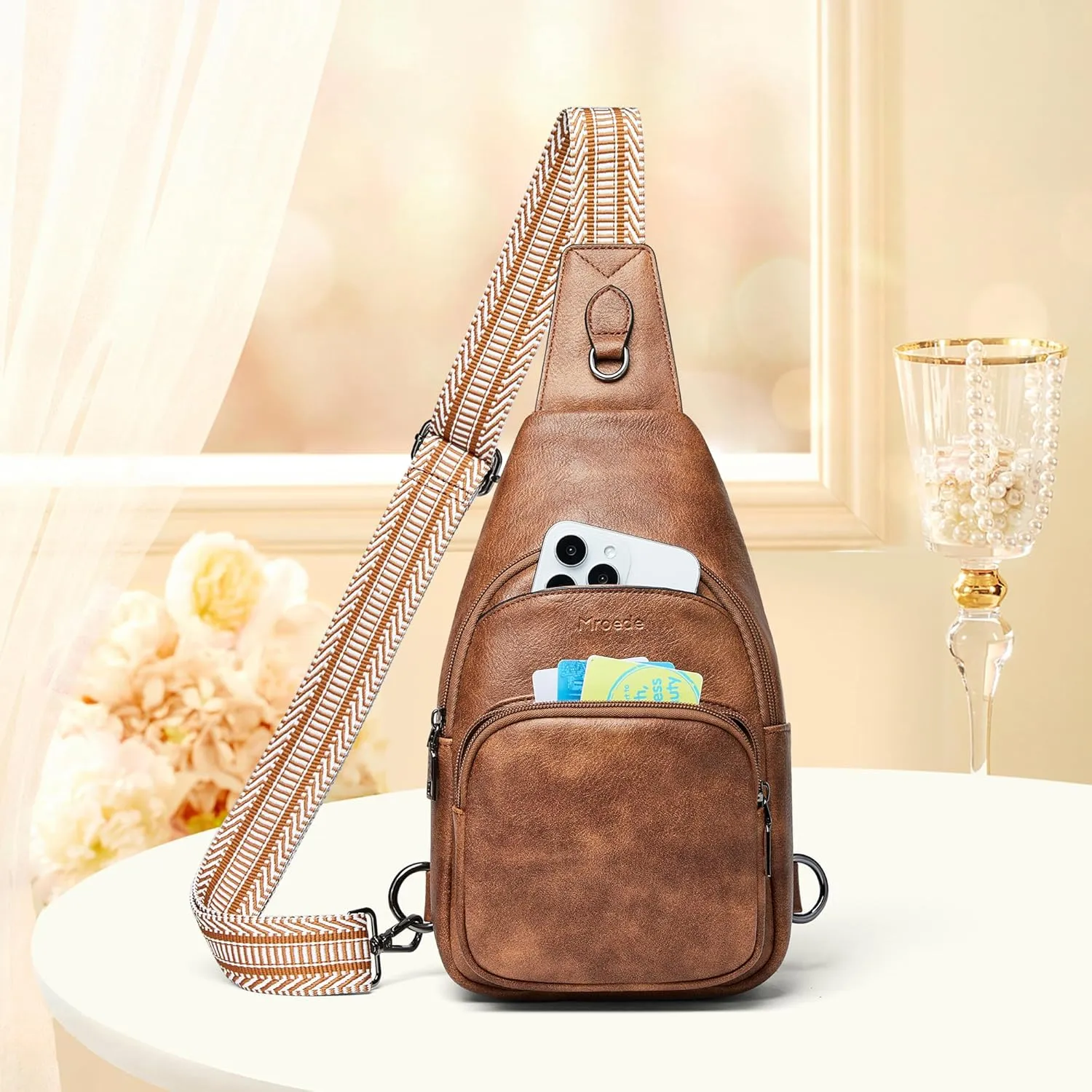 Crossbody Bags for Women Sling Bag Fanny Pack Casual Daypacks Small Backpack Chest Travel Purse Anti Theft