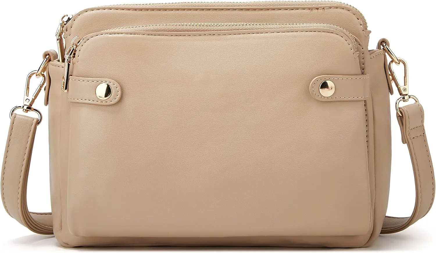 Crossbody Bags for Women Three-Layer Shoulder Bag Vegan Leather Multiple Compartments Handbag Purses Satchel Hobo Clutch 2024
