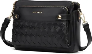 Crossbody Bags for Women Three-Layer Shoulder Bag Vegan Leather Multiple Compartments Handbag Purses Satchel Hobo Clutch 2024