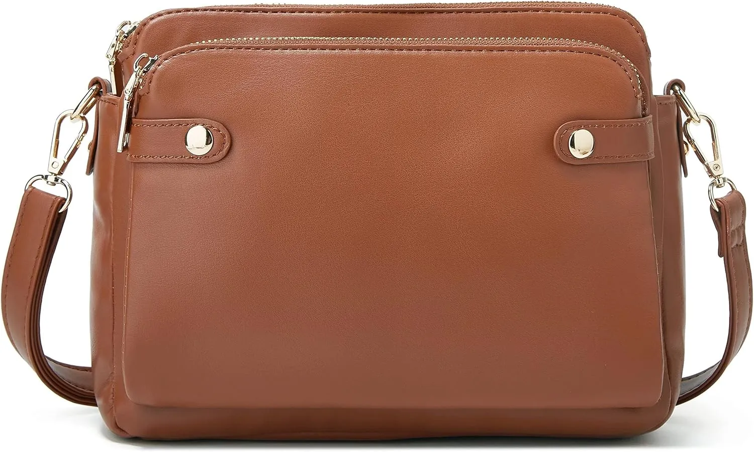 Crossbody Bags for Women Three-Layer Shoulder Bag Vegan Leather Multiple Compartments Handbag Purses Satchel Hobo Clutch