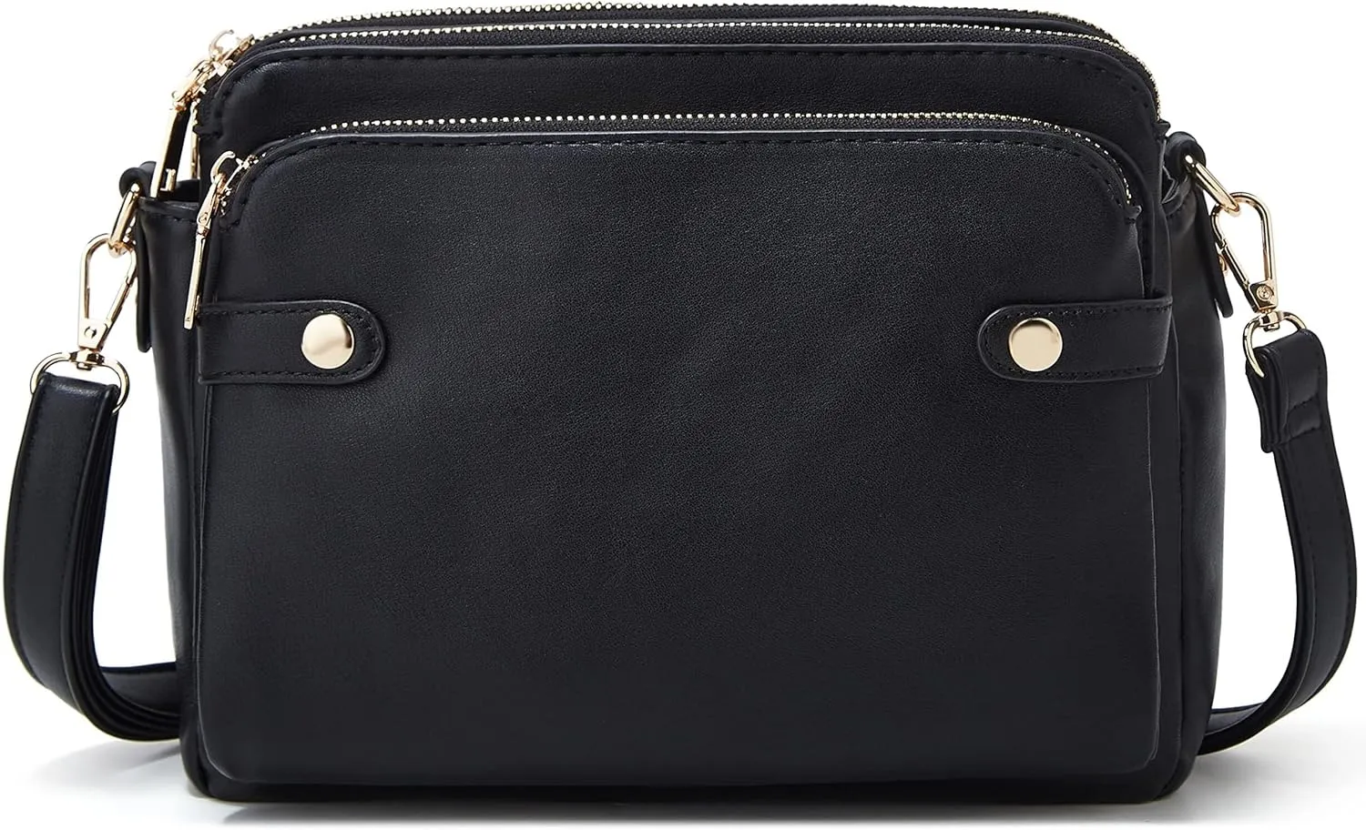 Crossbody Bags for Women Three-Layer Shoulder Bag Vegan Leather Multiple Compartments Handbag Purses Satchel Hobo Clutch