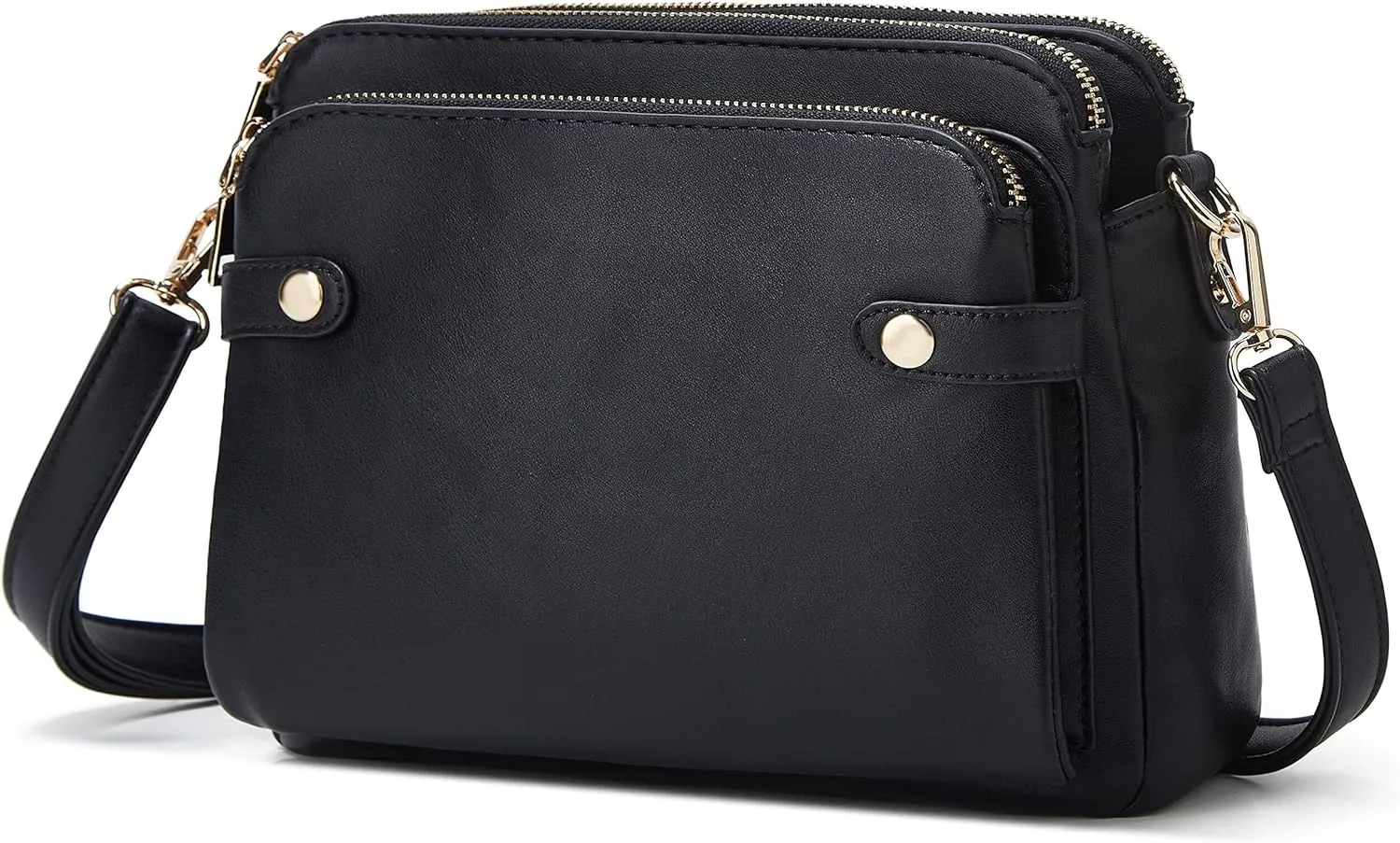 Crossbody Bags for Women Three-Layer Shoulder Bag Vegan Leather Multiple Compartments Handbag Purses Satchel Hobo Clutch