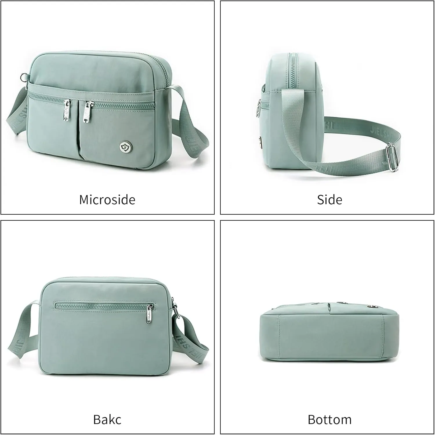 Crossbody Bags for Women Waterproof Shoulder Bags Casual Nylon Purse Handbag Multi Pocket Lightweight Travel Purse (Red)