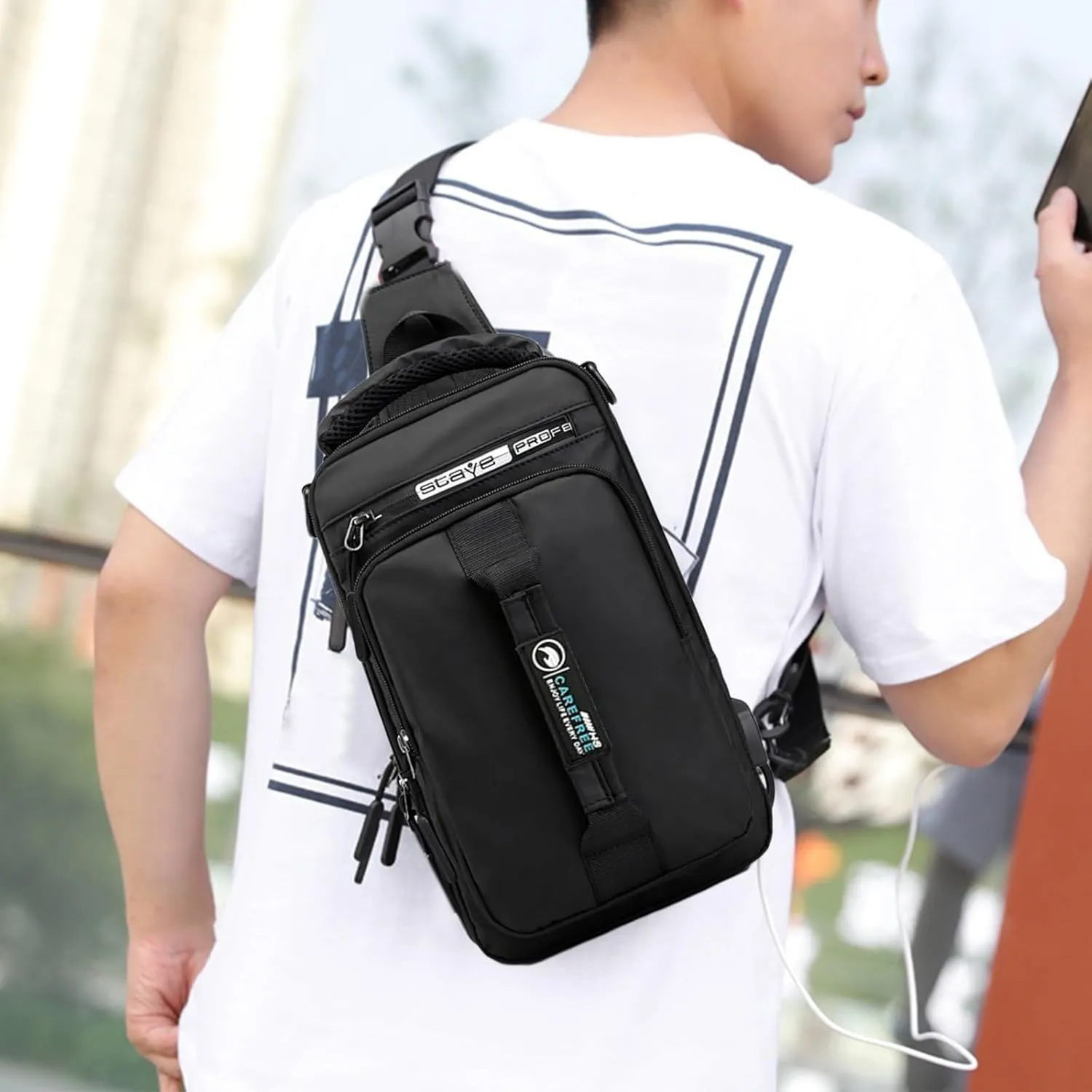 Crossbody Bags Sling Backpack for Women and Men, Casual Chest Bag, Shoulder Bag, Travel Hiking Daypack