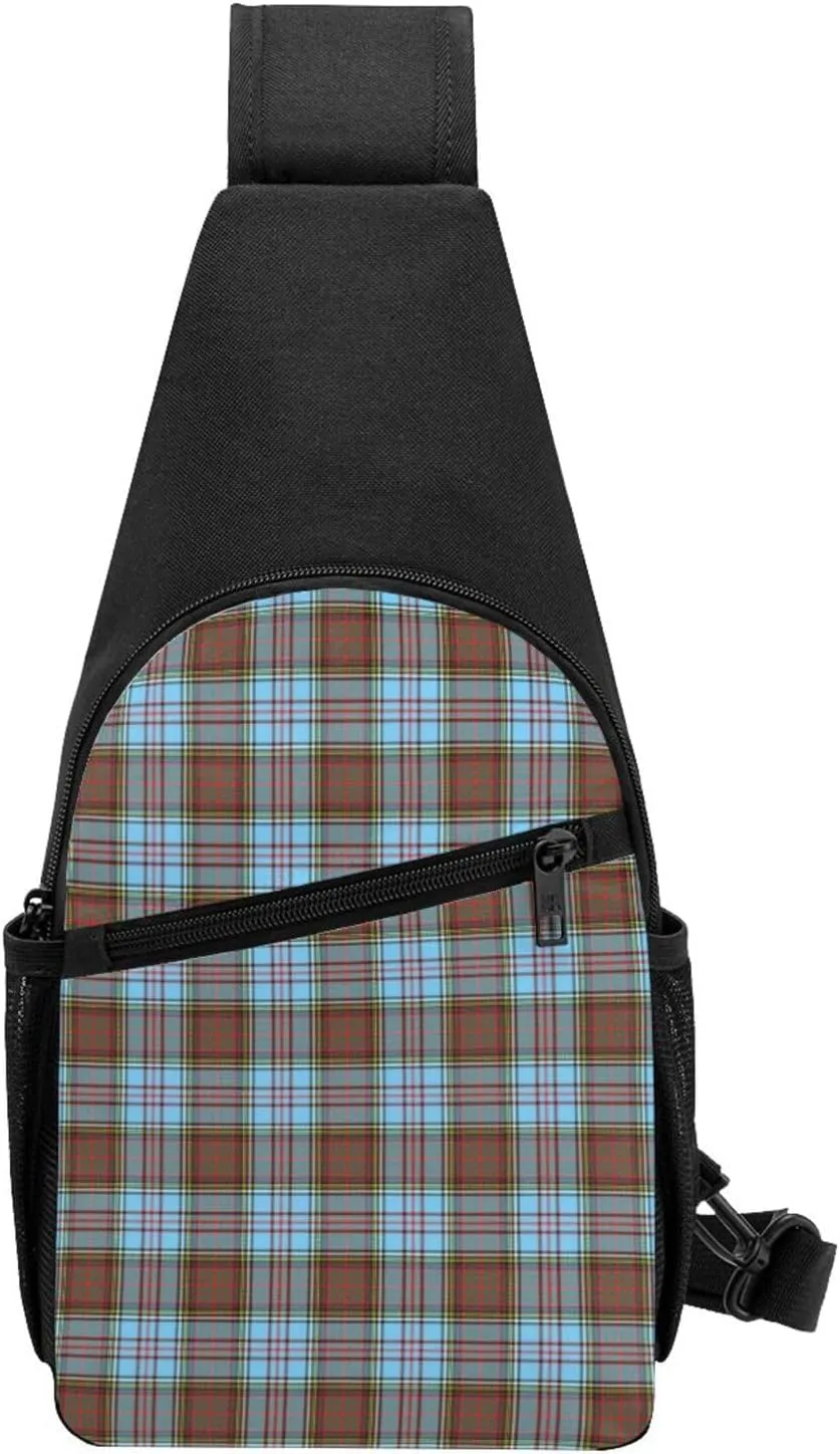 Crossbody Sling Backpack Anderson Ancient Tartan Shoulder Chest Bag Daypack for Traveling Sport