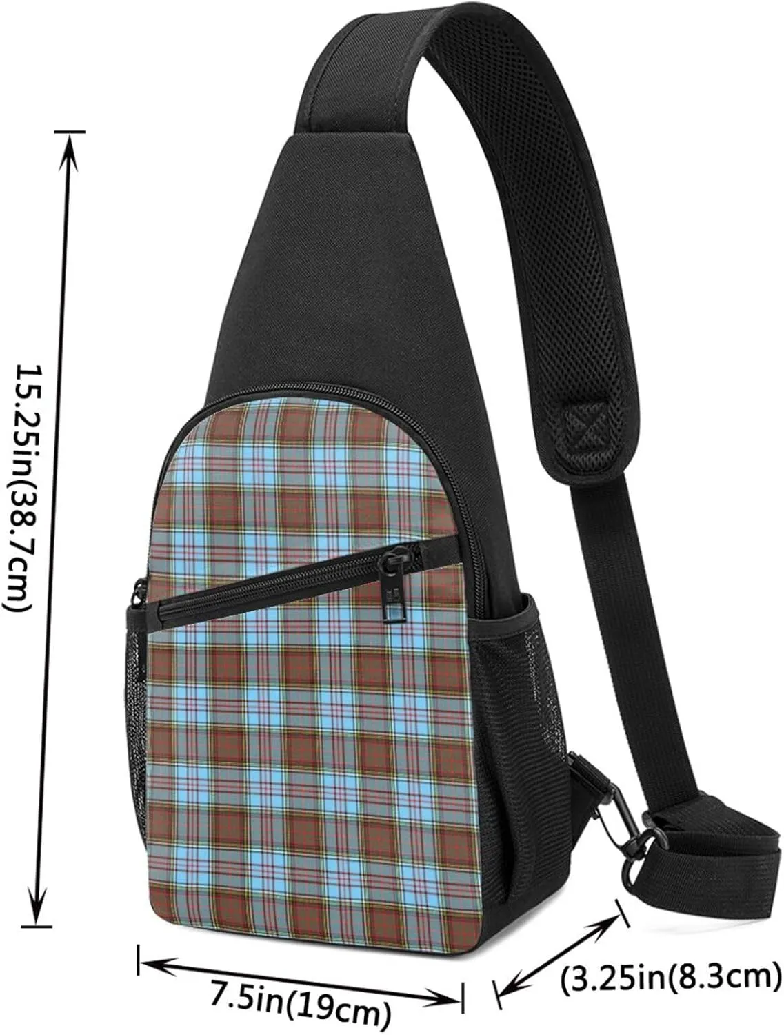 Crossbody Sling Backpack Anderson Ancient Tartan Shoulder Chest Bag Daypack for Traveling Sport