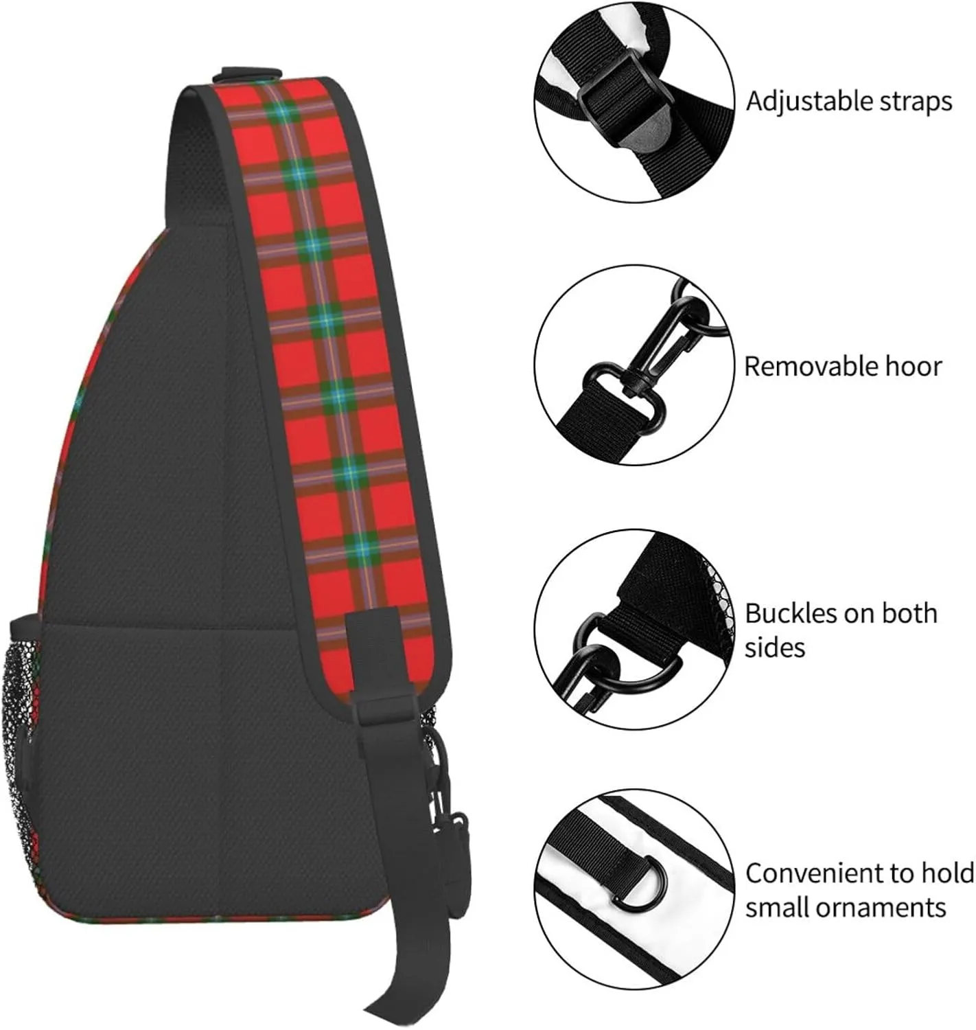 Crossbody Sling Backpack Clan MacLaine of Lochbuie Tartan Shoulder Chest Bag Daypack for Traveling Sport