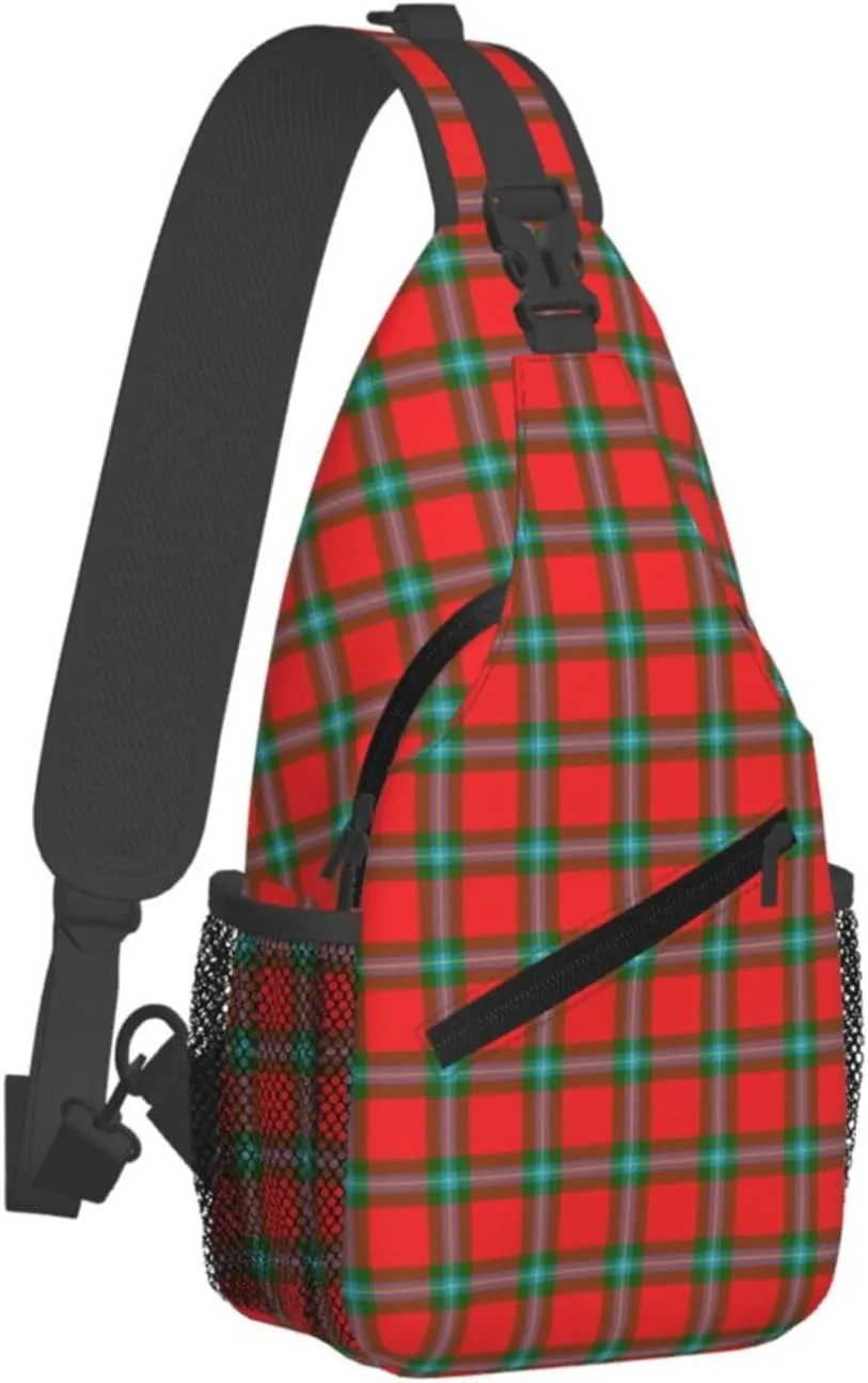 Crossbody Sling Backpack Clan MacLaine of Lochbuie Tartan Shoulder Chest Bag Daypack for Traveling Sport