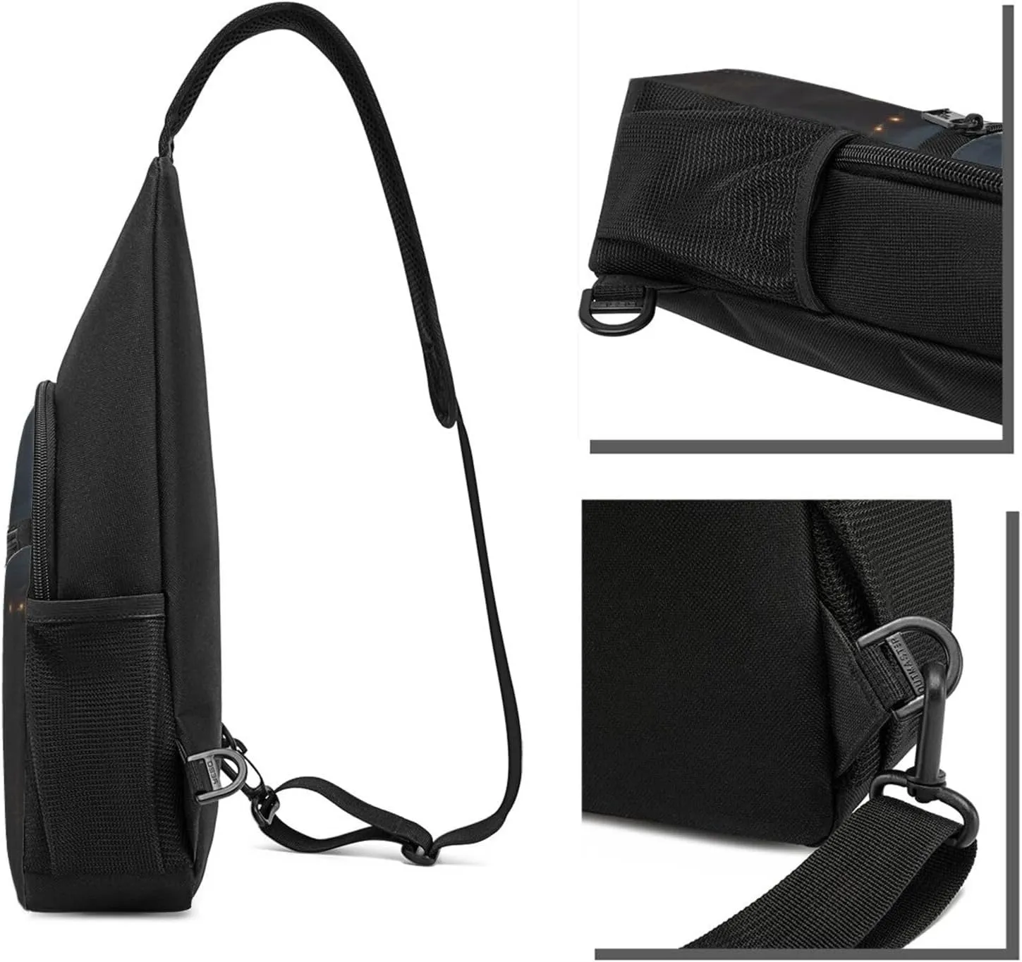Crossbody Sling Backpack Sling Bag for Men Women Cross Chest Bag Shoulder Bag Highway at night Travel Hiking Daypack