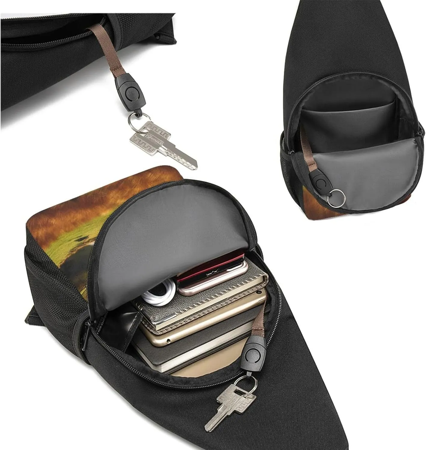 Crossbody Sling Backpack Sling Bag for Men Women Cross Chest Bag Shoulder Bag Lake District National Park3 Travel Hiking Daypack