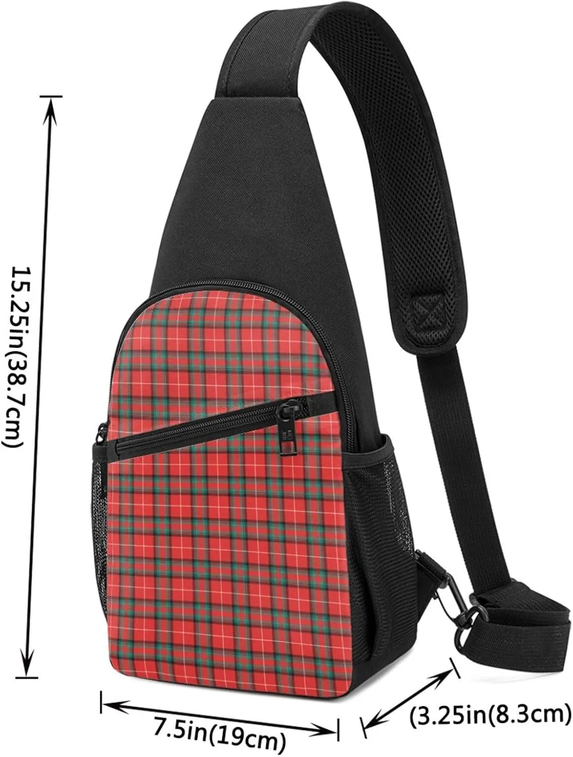 Crossbody Sling Backpack Stuart of Bute Tartan Shoulder Chest Bag Daypack for Traveling Sport