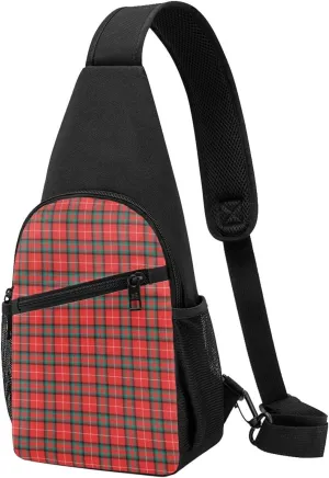Crossbody Sling Backpack Stuart of Bute Tartan Shoulder Chest Bag Daypack for Traveling Sport