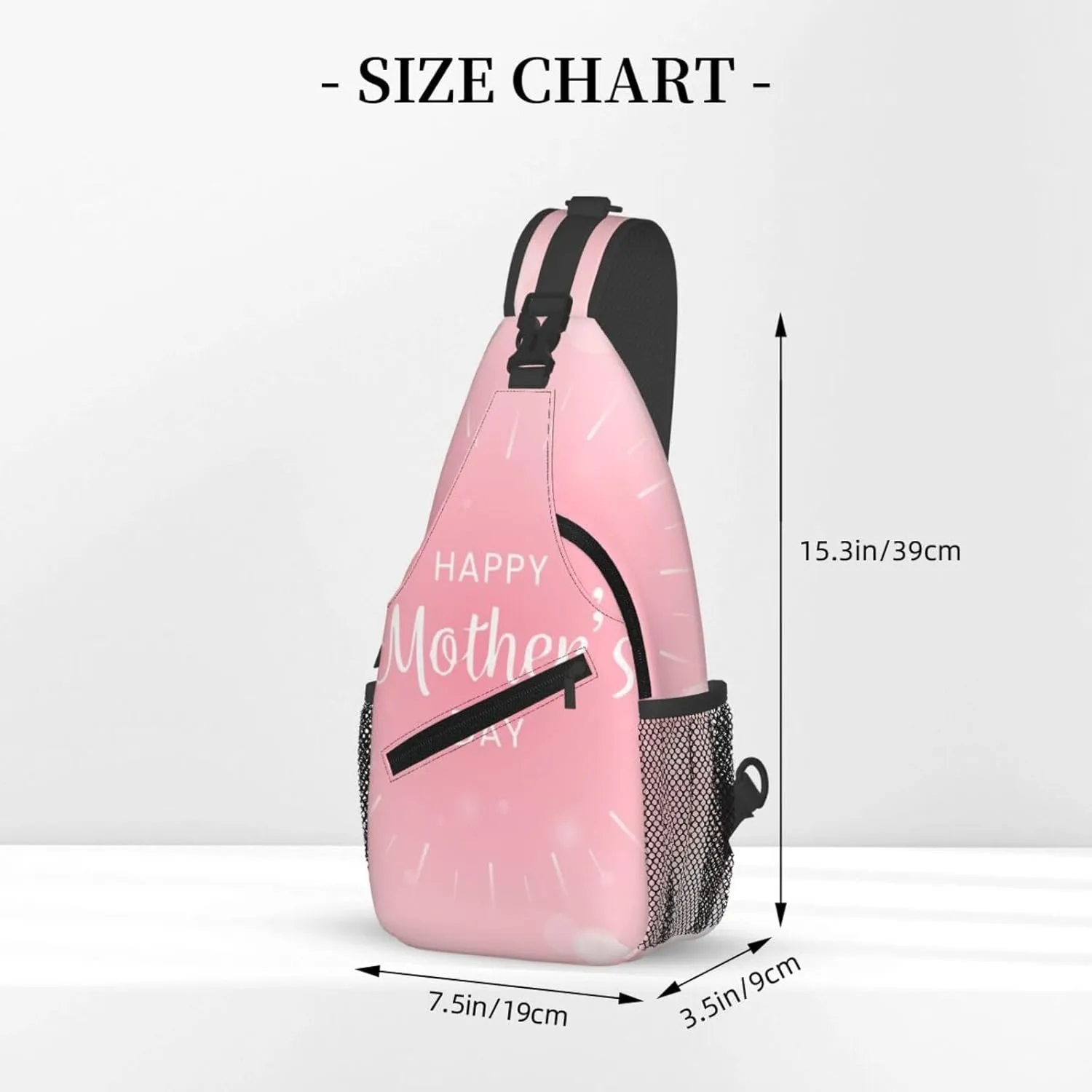 Crossbody Sling Bag for Men Women, Happy Mother Day Sling Backpack Shoulder Chest Bag, Anti Theft Travel Hiking Daypacks