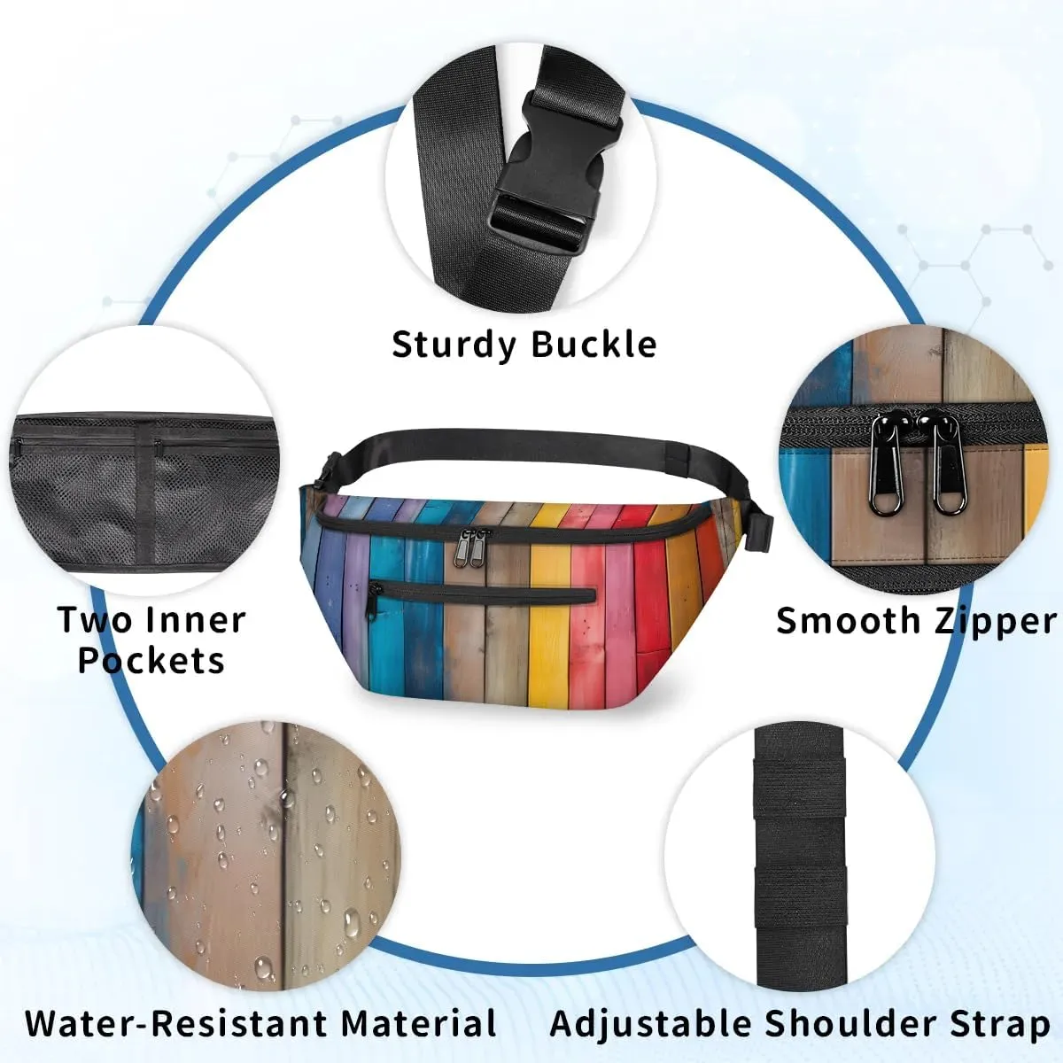 Crossbody Sling Bag for Women Men Plaid Pattern Lightweight Waterproof Travel Essentials
