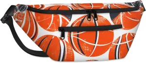 Crossbody Sling Bags for Women Men Basketballs Theme Casual Sling Backpack Daypack Chest Bag for Travel Sport Hiking Running