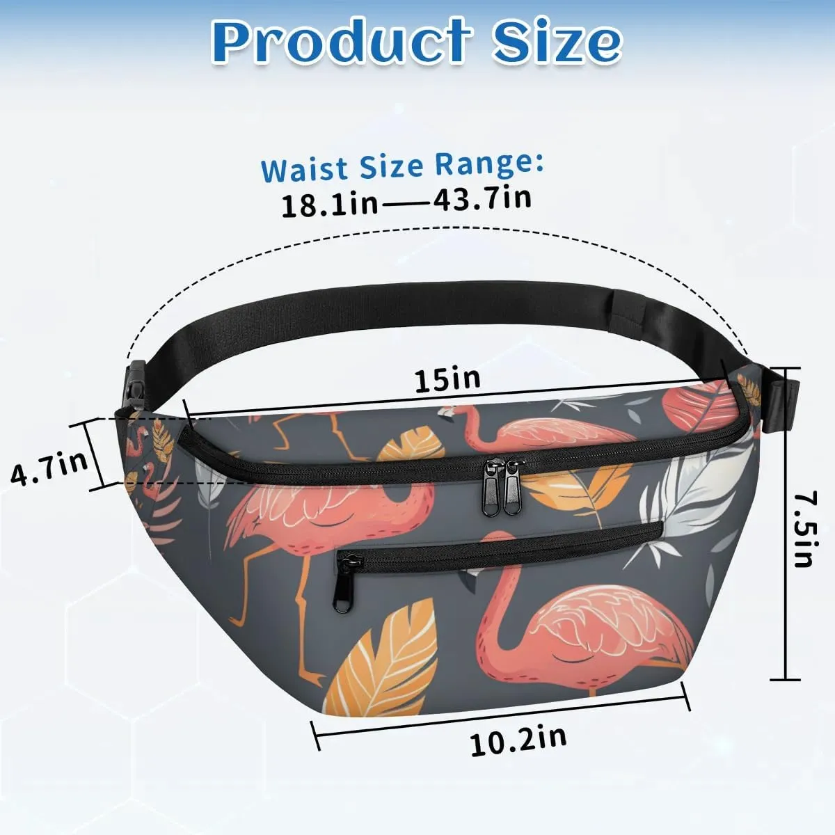 Crossbody Sling Bags for Women Men Flamingo Feathers Casual Sling Backpack Daypack Chest Bag for Travel Sport Hiking Running