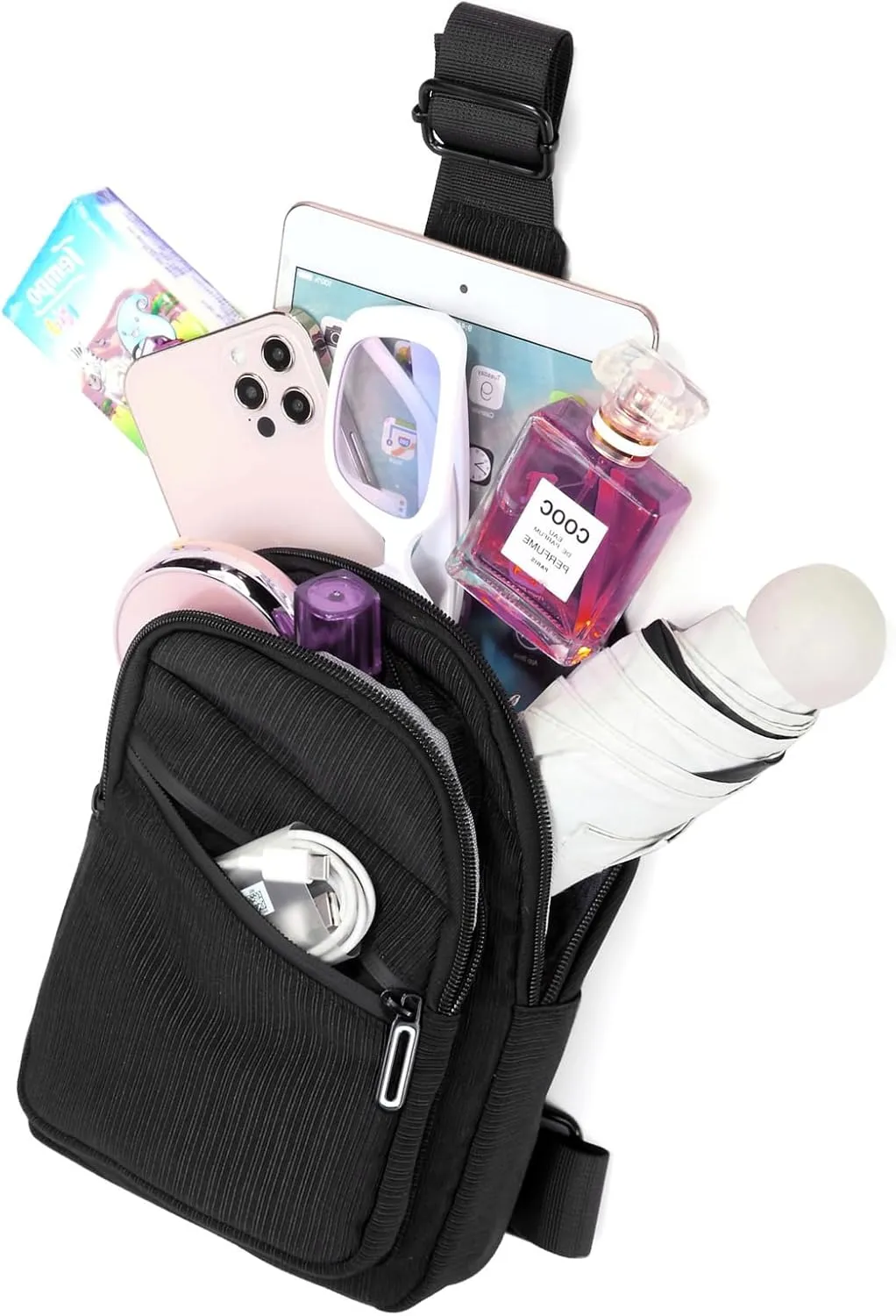 Crossbody Small Sling Backpack Sling Bag for Women Men, Chest Bag Daypack Crossbody for Travel Sport Running Hiking