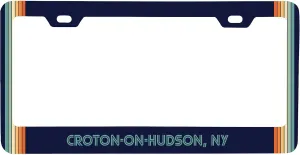 Croton-on-Hudson New York Car Metal License Plate Frame Retro Design