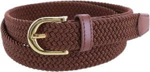 CTM® Women's Elastic Braided Stretch Belt