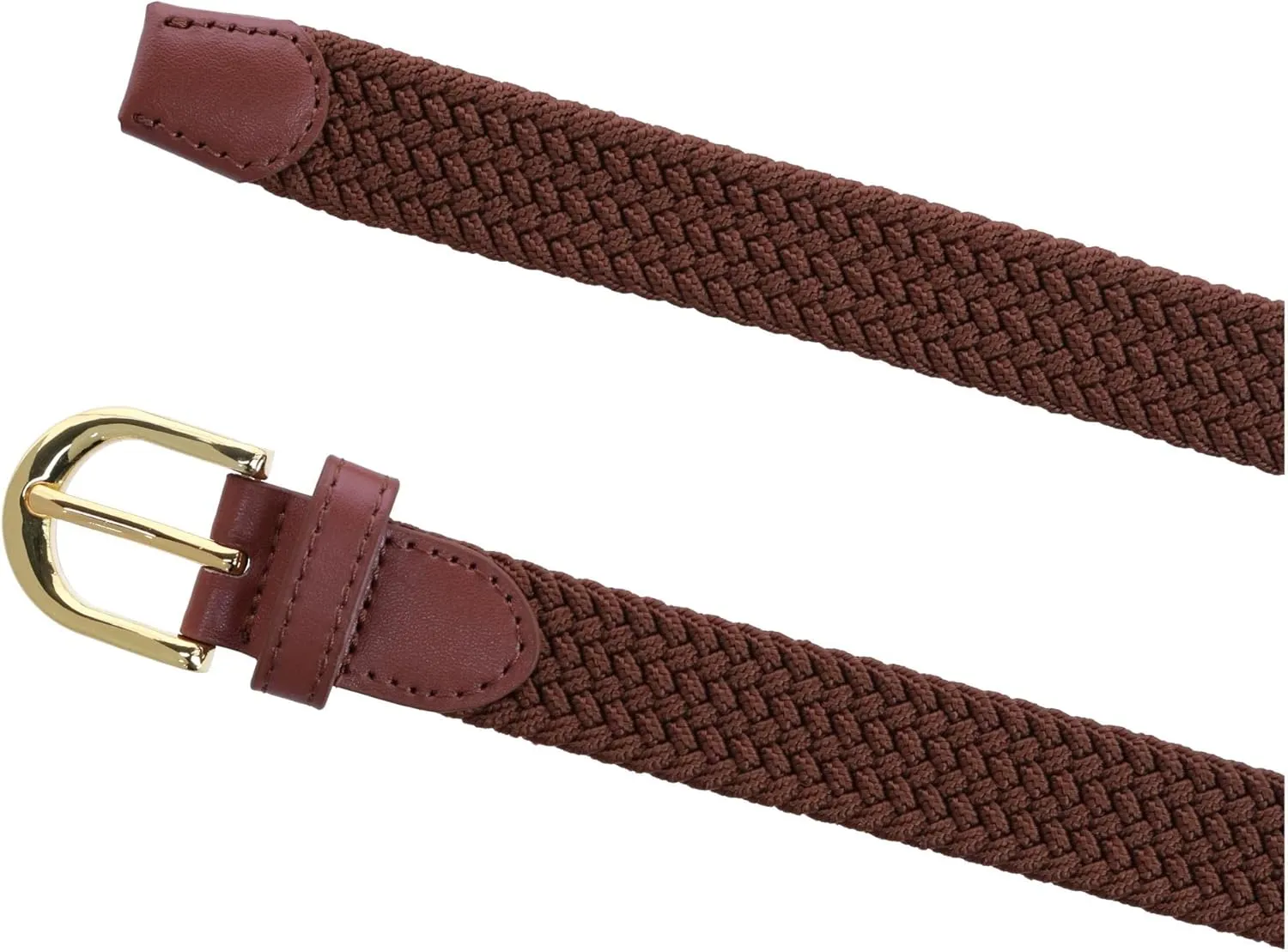 CTM® Women's Elastic Braided Stretch Belt