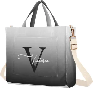 Custom Corduroy Tote Bag for Women Personalized Everyday Hobo Bag with Adjustable Detachable Strap and Pockets