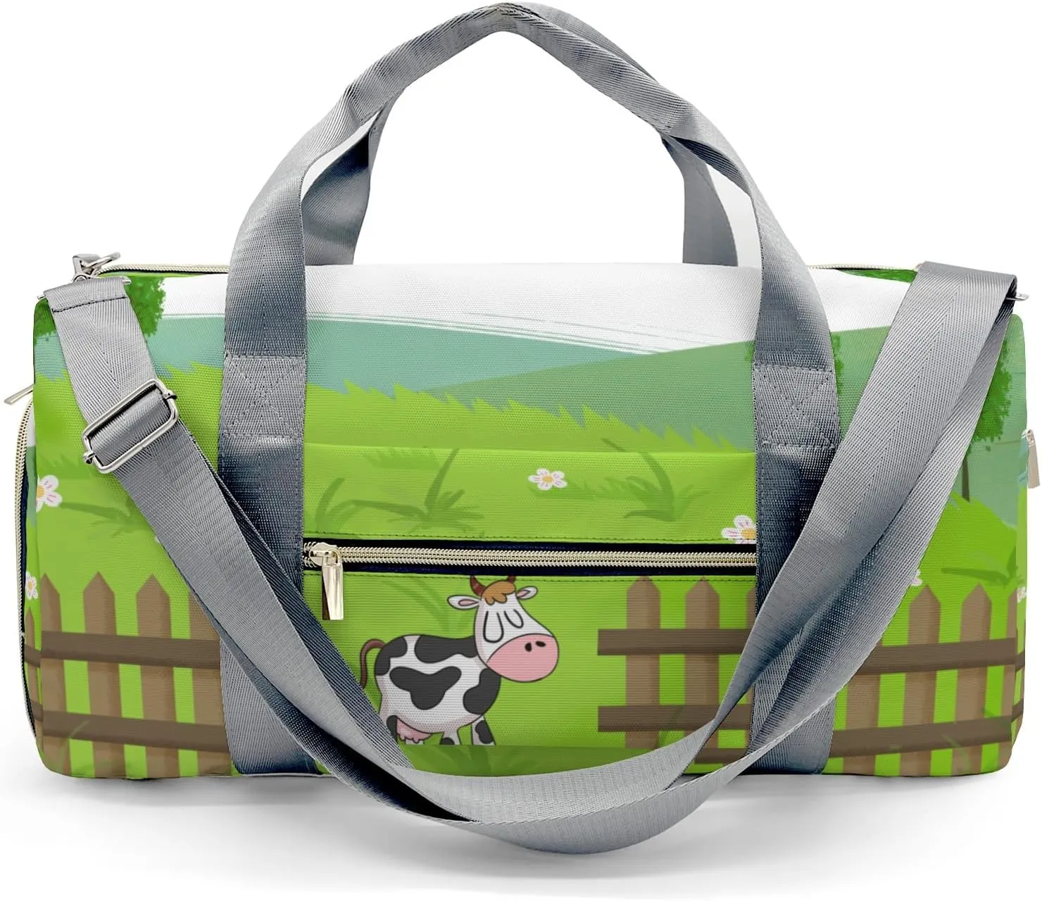 Custom Duffel Bag Farm Life Cow Compact and Convenient: Fitness Bags for the Modern Traveler