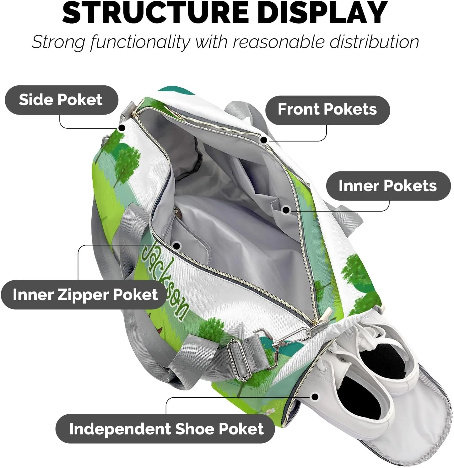 Custom Duffel Bag Farm Life Cow Compact and Convenient: Fitness Bags for the Modern Traveler