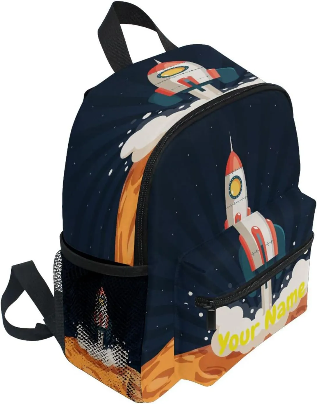 Custom Kids Toddler Mini Backpack for Girls Boys Cartoon Planet Personalised Children's Backpacks Blue School Bag with Kid's Name/Text